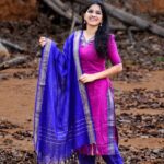 Mangalgiri Blue Pink Salwar set