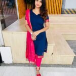 Mangalgiri Blue Pink Salwar set