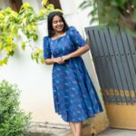 Blue Ikkat Dress - Midi Style