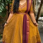 Mangalgiri Cotton Gown + Duppata+ belt