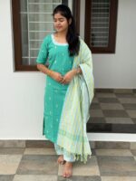 Sea Green handloom Cotton Set