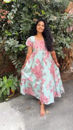 Aqua Blue Maxi Dress - Image 4