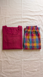 Rani Pink Madras check co ord - Image 3