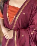Maheshwari silk cotton Top + Duppata - Image 4