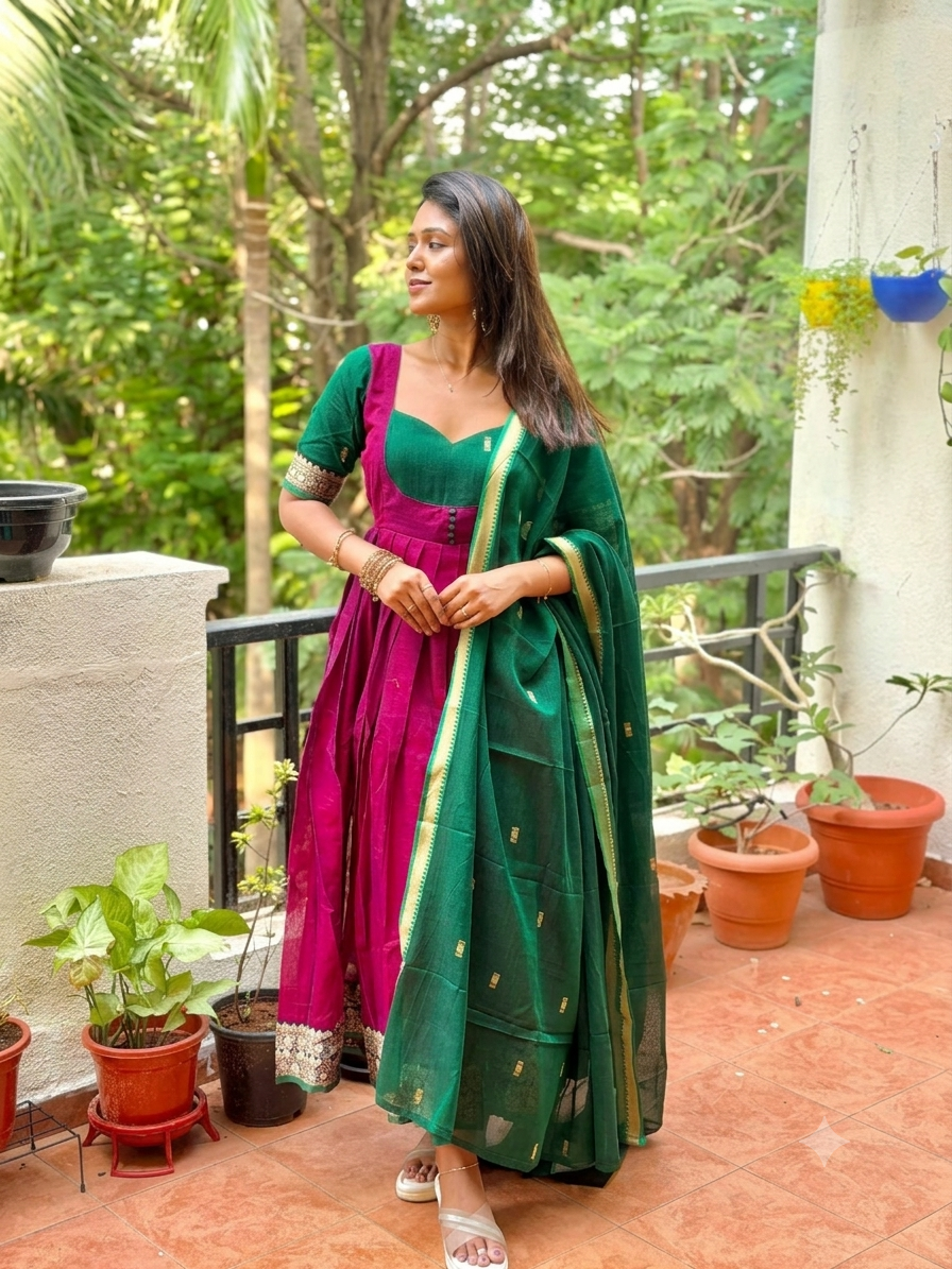 2026/10/1952043.png Narayanpet Gown - Nathiya - Image 1